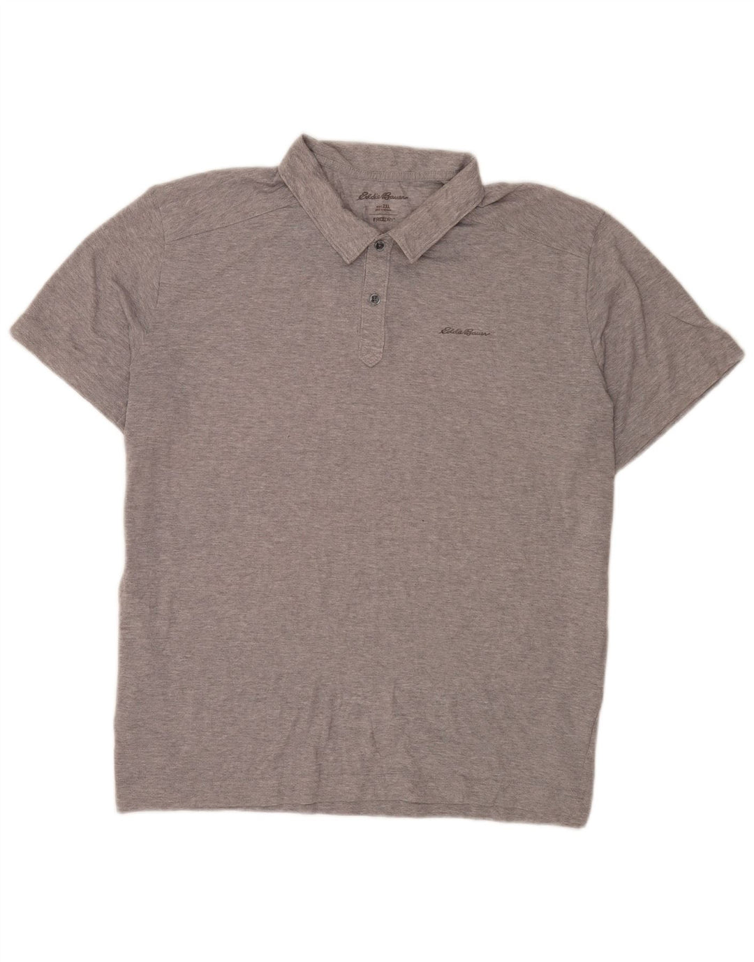 Eddie Bauer Polo de manga corta para hombre, ajuste regular, 2XL, poliéster gris