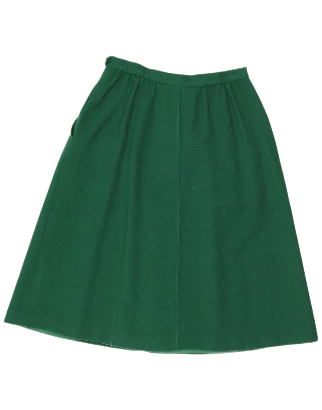 Jaeger Falda acampanada para mujer UK 14 Medium W26 Lana verde