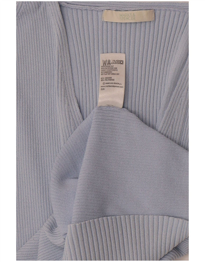 Marks & Spencer Camiseta corta para mujer UK 44 Viscosa azul medio