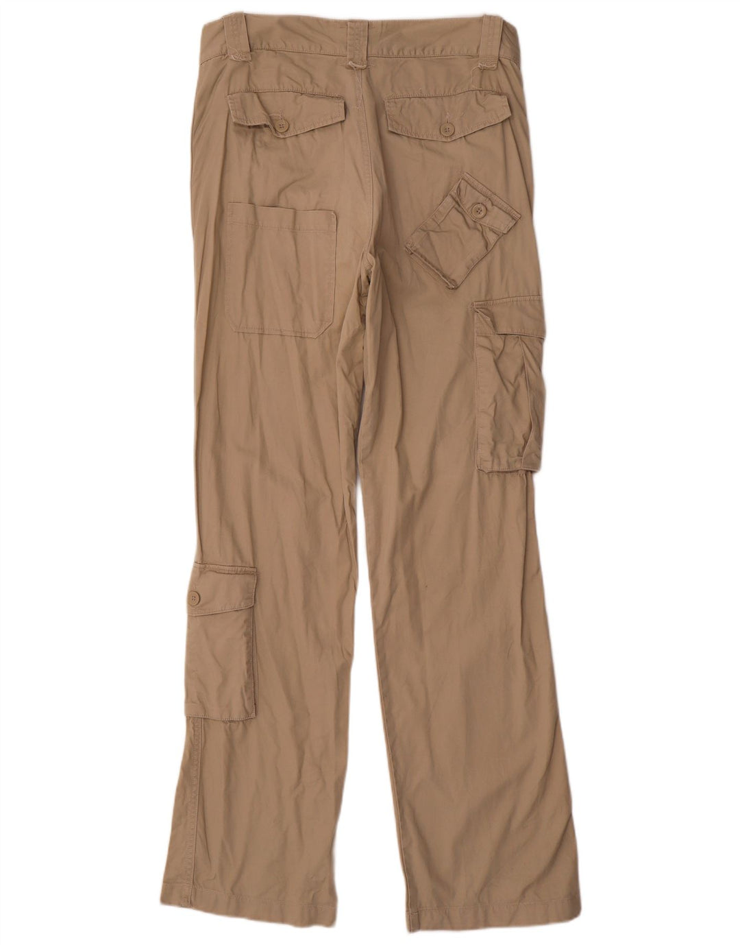 Vintage hombres pantalones cargo rectos IT 46 Pequeño W32 L34 Algodón Beige
