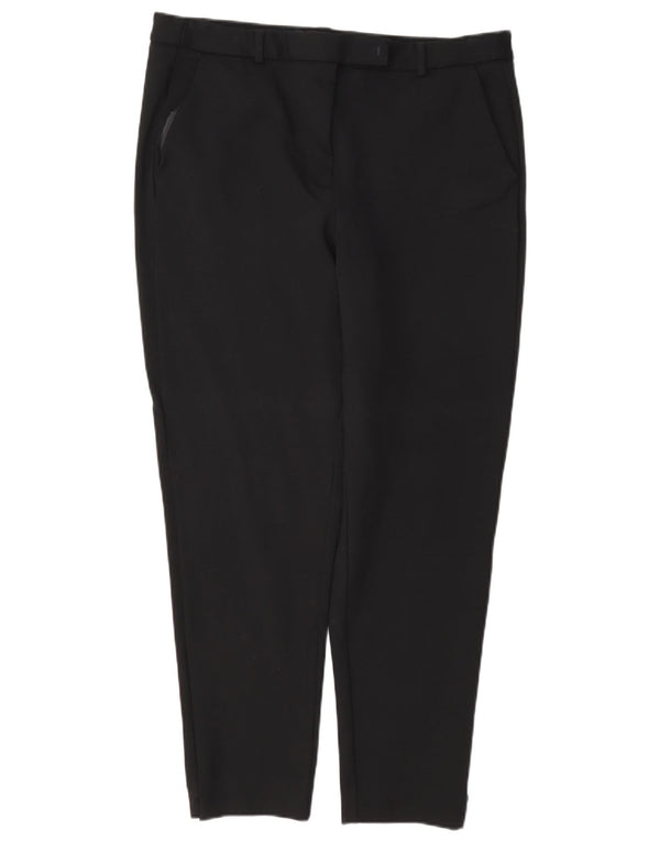 Marks & Spencer Pantalones informales ajustados para mujer UK 40 Large W34 L29 Negro