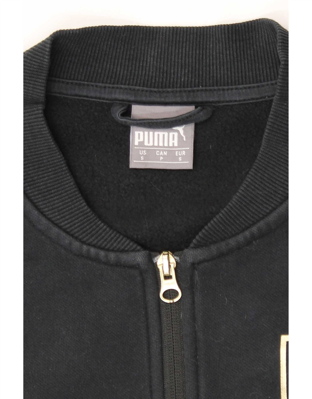Puma Mens Graphic Chándal Top Chaqueta Pequeña Negro