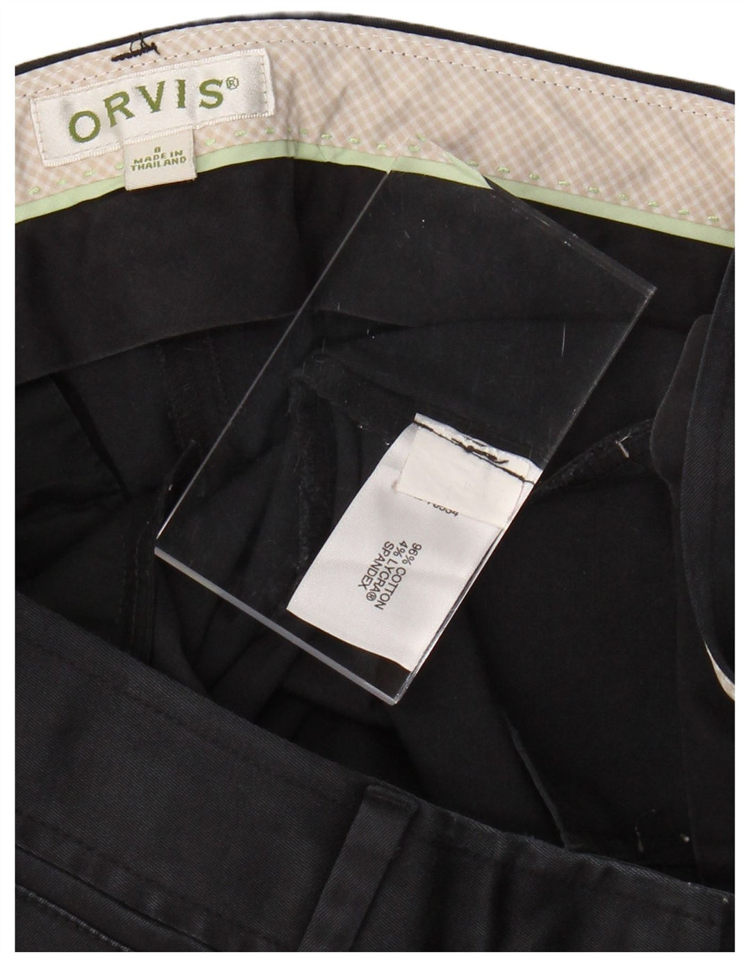 ORVIS Pantalones casuales delgados para mujer US 8 Medium W28 L27 Algodón negro