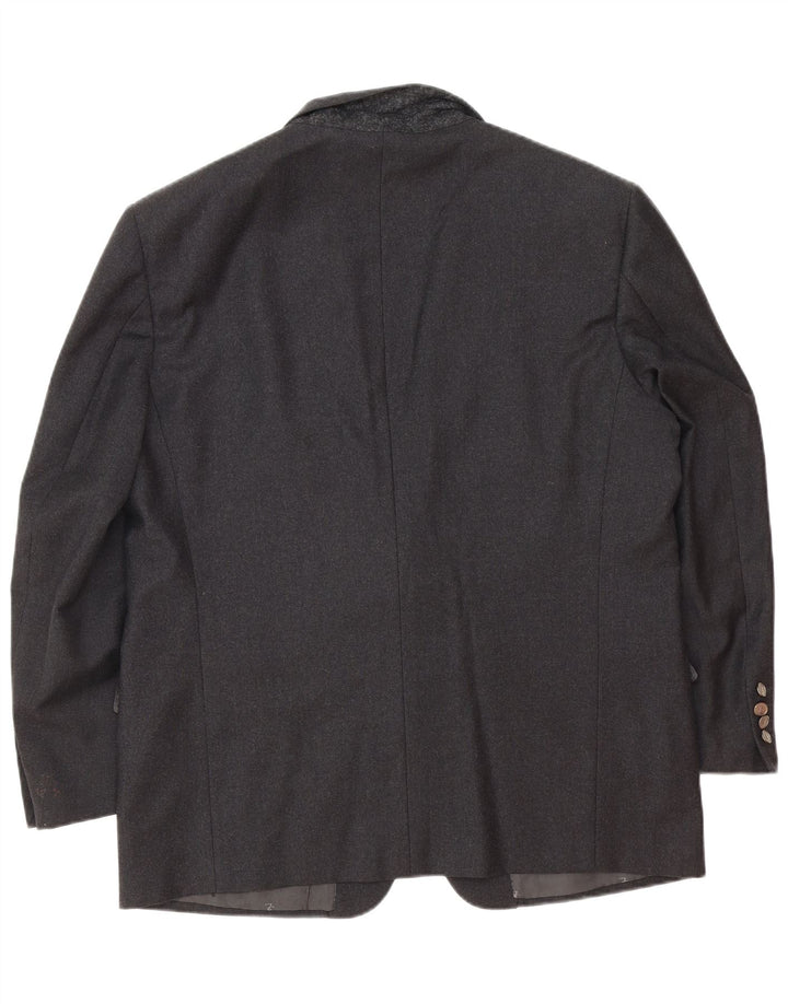 Yves Saint Laurent Chaqueta blazer de 2 botones para hombre IT 56 3XL Clásico de lana gris
