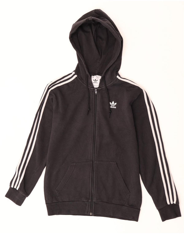 Adidas Sudadera con capucha y cremallera para hombre XS Algodón negro