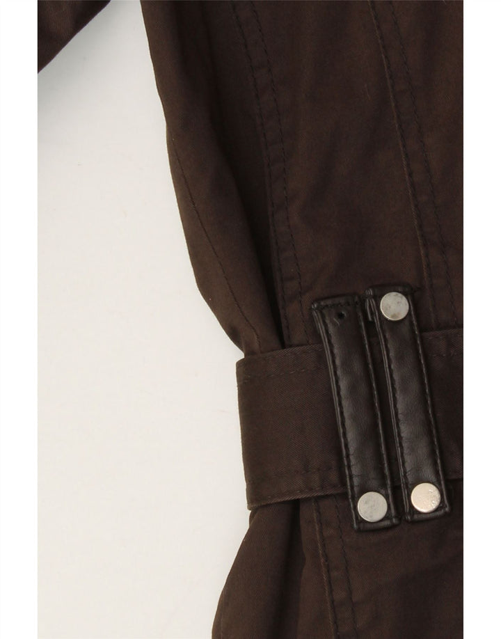 Zara Chaqueta Militar Hombre UK 38 Algodón Marrón Medio