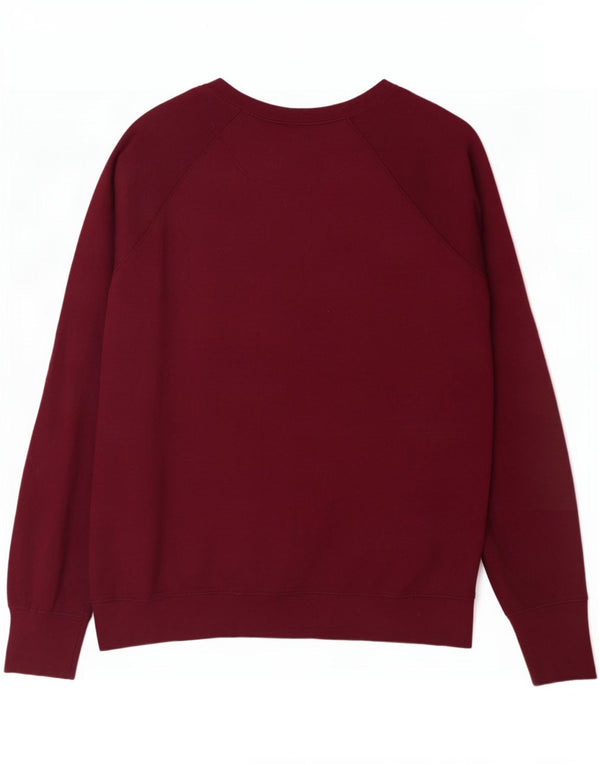 Champion Sudadera gráfica para mujer Jumper UK 46 Large Borgoña Algodón