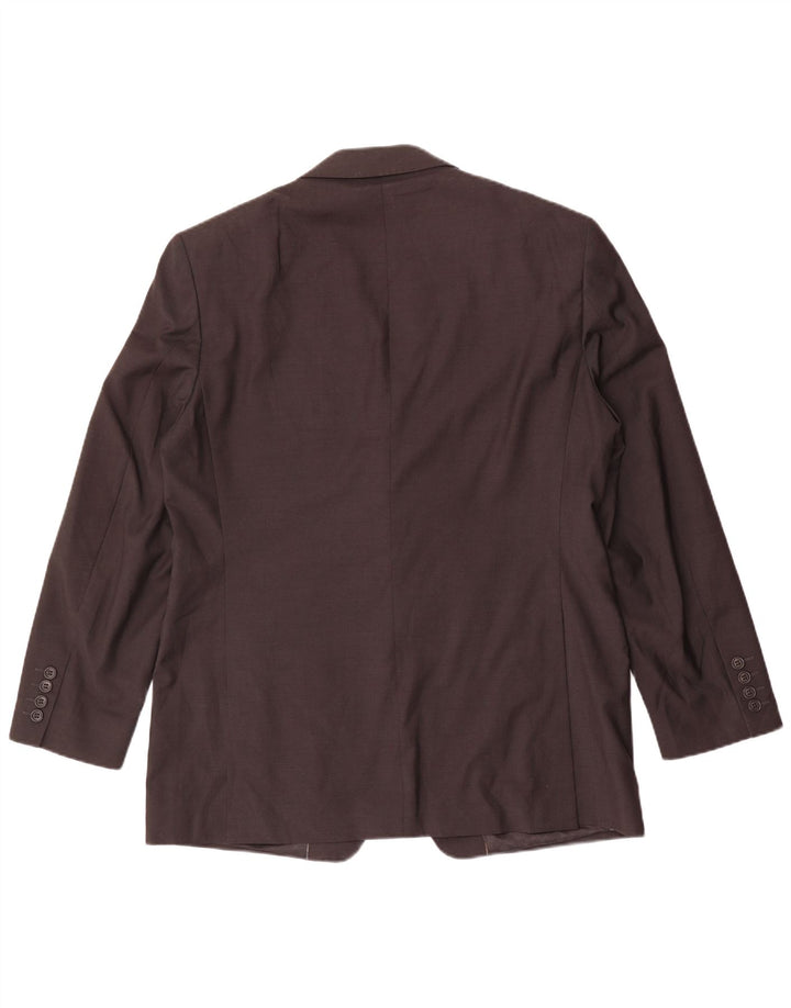 Marks & Spencer Chaqueta tipo blazer de 2 botones para hombre UK 42 Large Brown New Wool