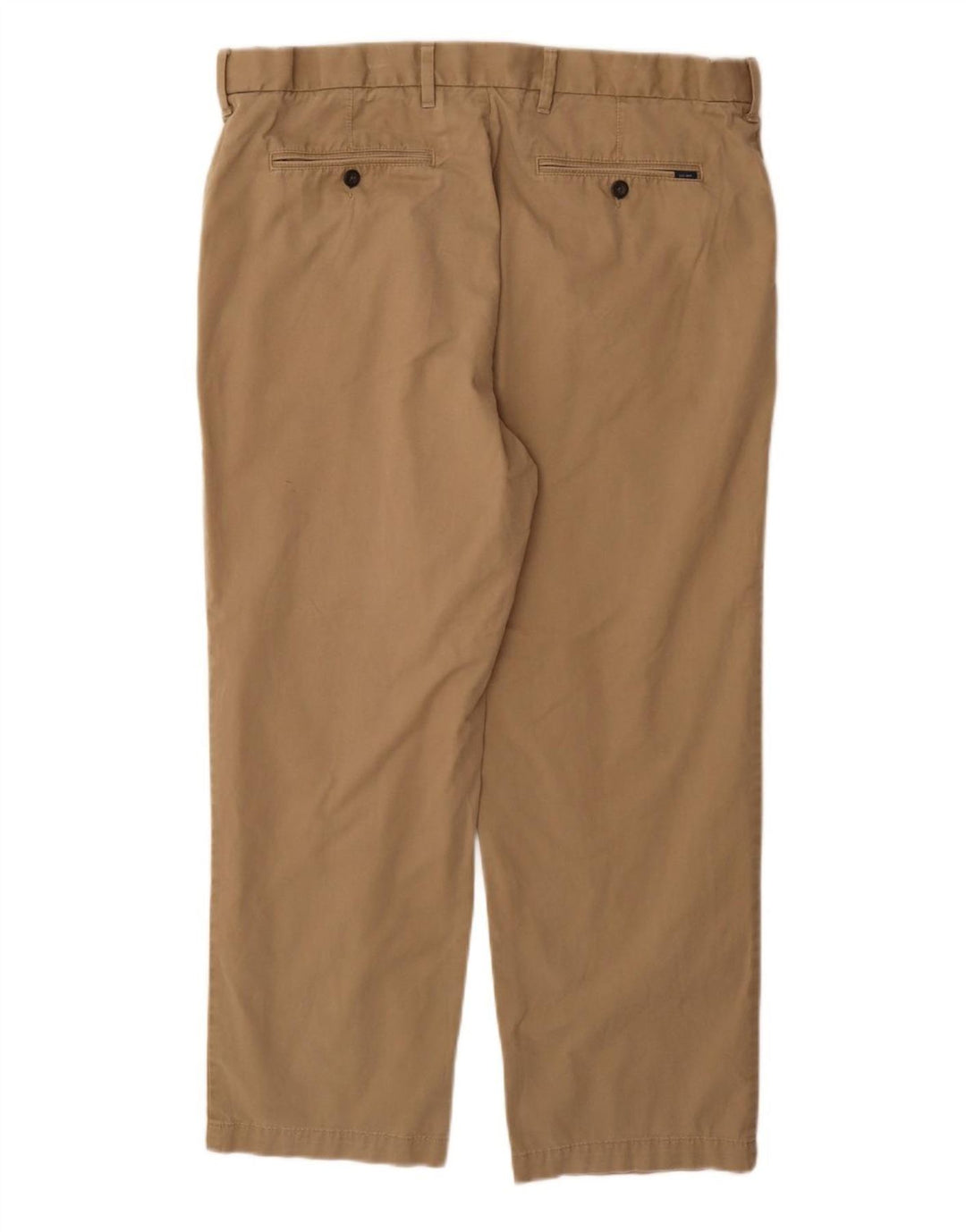 Marks & Spencer Pantalón de traje de corte regular para hombre W38 L29 Algodón beige