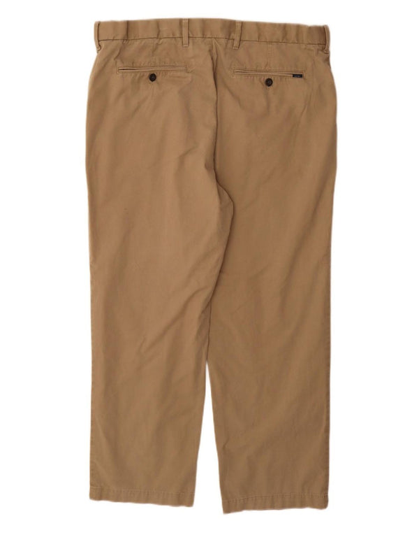 Marks & Spencer Pantalón de traje de corte regular para hombre W38 L29 Algodón beige
