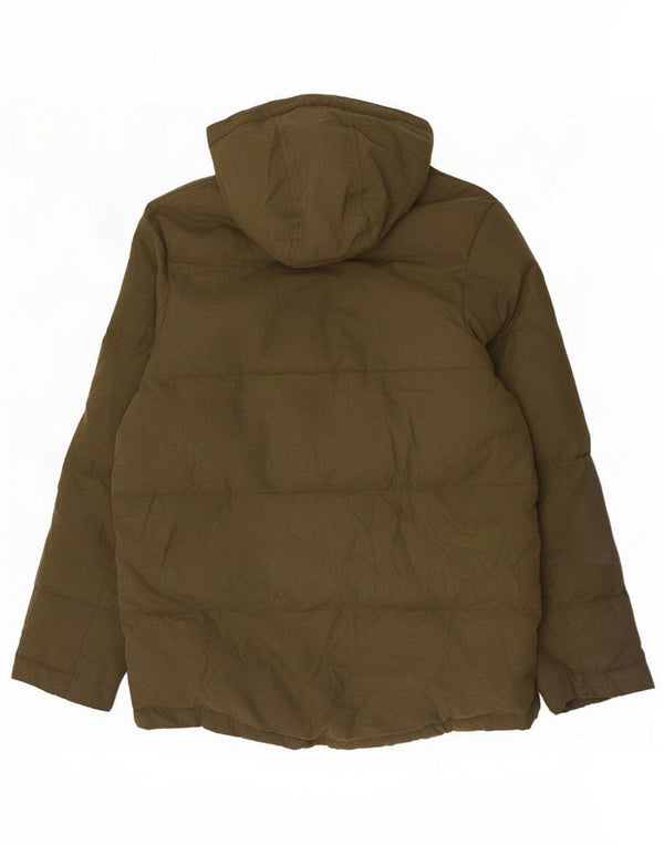 Fred Perry Chaqueta acolchada con capucha para hombre UK 38 Medium Khaki