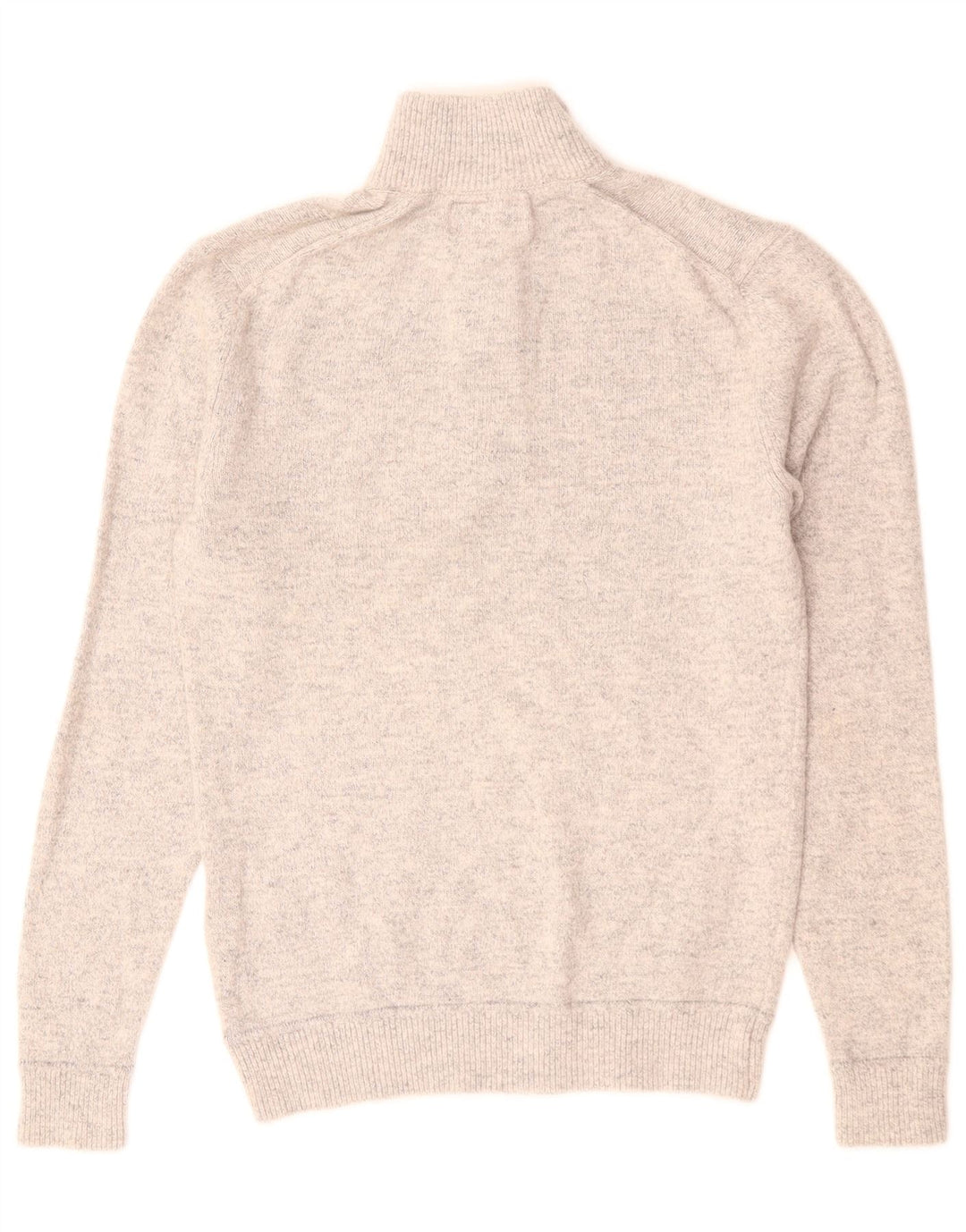 Superdry Jersey con cuello y cremallera para hombre, talla pequeña, algodón gris