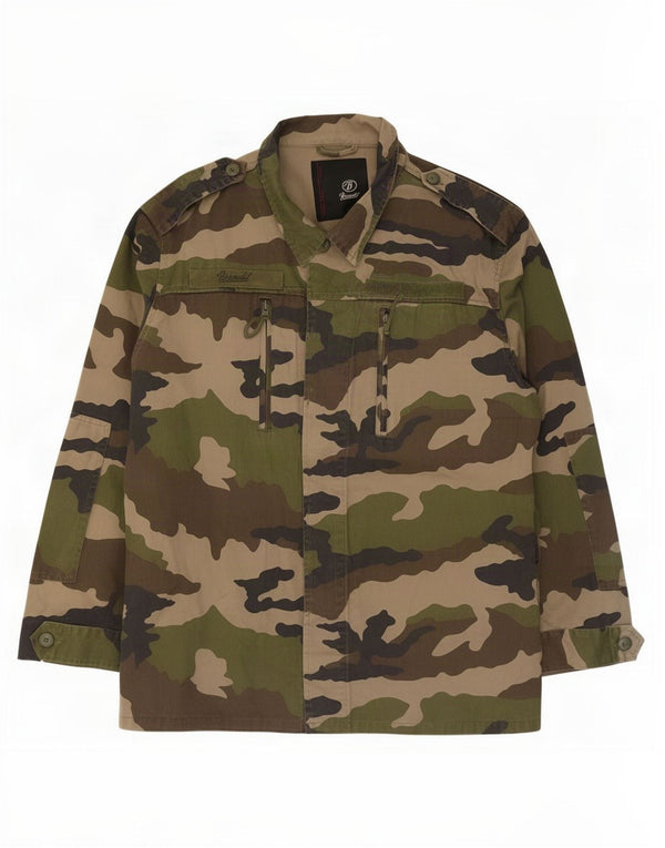 Brandit Chaqueta militar para hombre UK 44 2XL Ejército de algodón de camuflaje verde