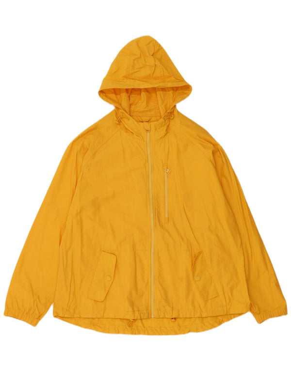 Chubasquero extragrande con capucha para mujer de Fat Face UK 18 XL Algodón amarillo