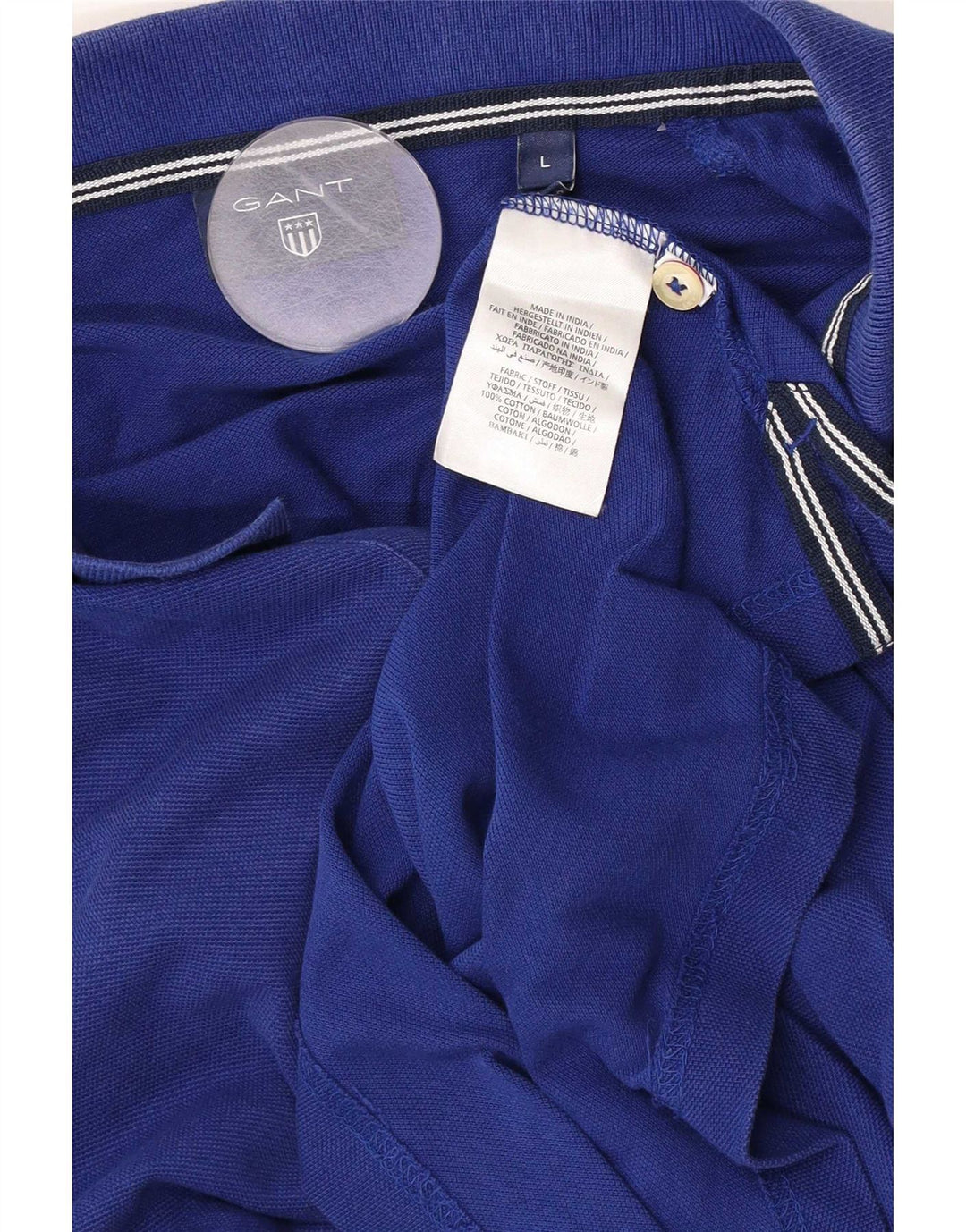 Gant Polo Hombre Grande Azul Algodón