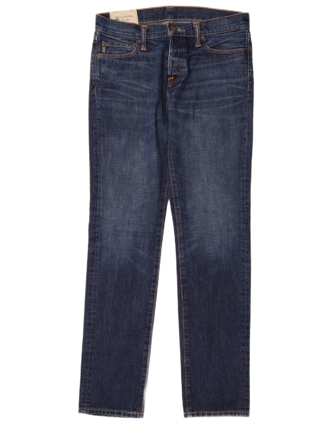 ABERCROMBIE & FITCH Vaqueros ajustados para hombre W30 L32 Algodón azul
