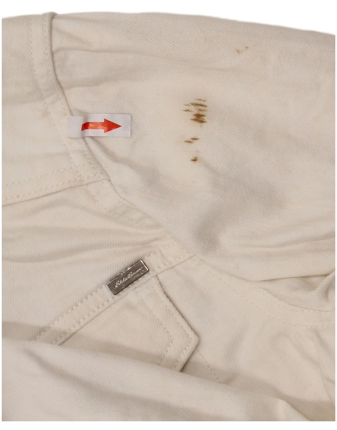 Eddie Bauer Chaqueta vaquera para mujer Reino Unido 14 Algodón blanco grande