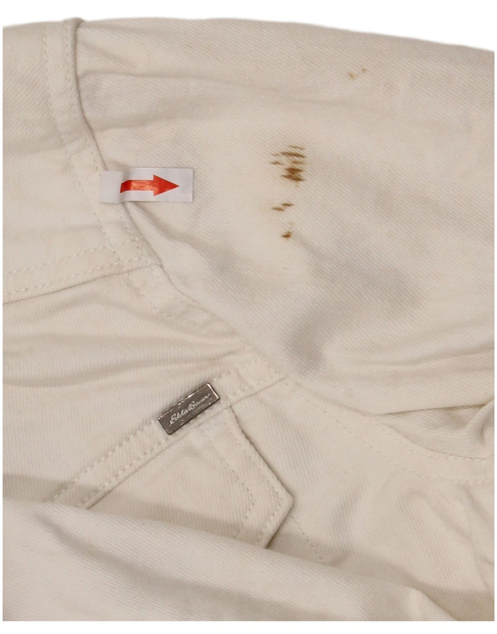 Eddie Bauer Chaqueta vaquera para mujer Reino Unido 14 Algodón blanco grande