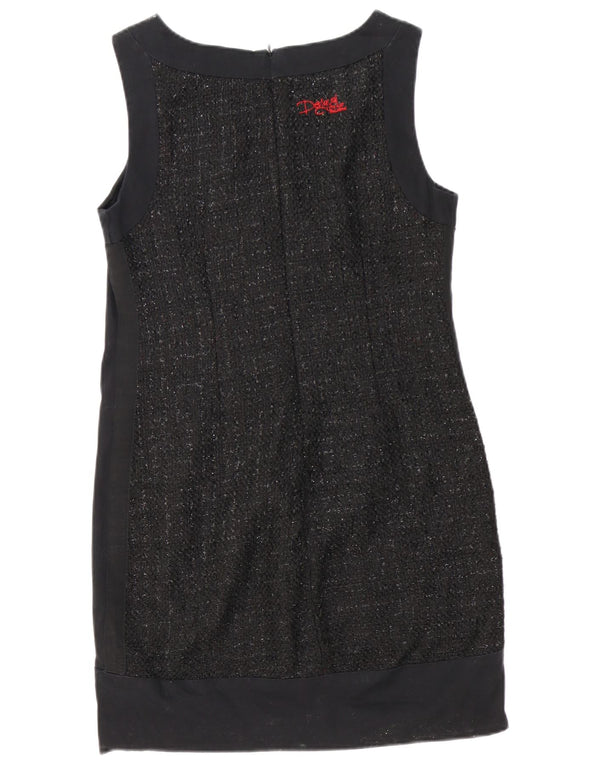 Desigual Vestido tubo sin mangas con gráfico para mujer EU 40 Medium Black Paisley