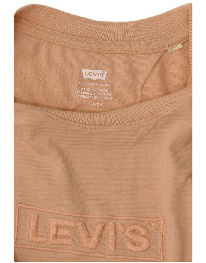 Levi's Camiseta con gráfico extragrande para mujer UK 10 Small Beige
