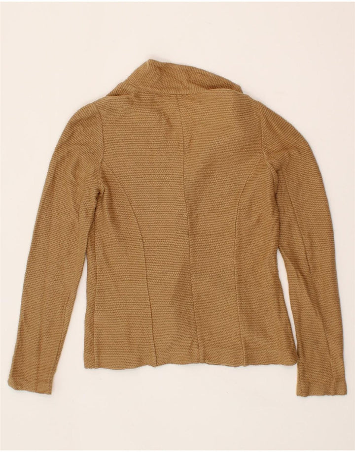 MASSIMO DUTTI Womens 2 Button Blazer Jacket UK 14 Medium Brown Cotton Vintage Massimo Dutti and Second-Hand Massimo Dutti from Messina Hembry 