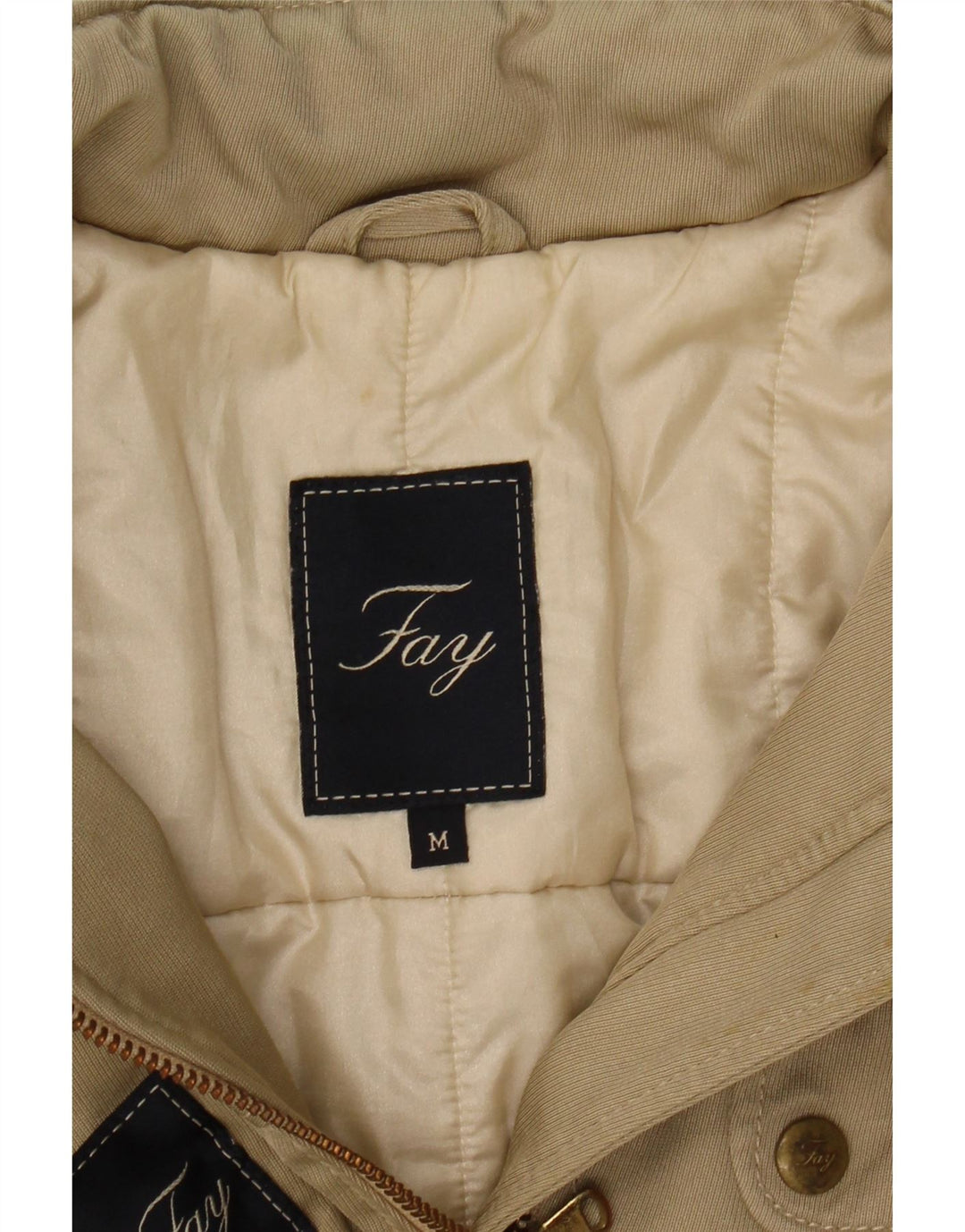 Fay - Chaqueta utilitaria para mujer (talla 40), color beige medio, poliamida