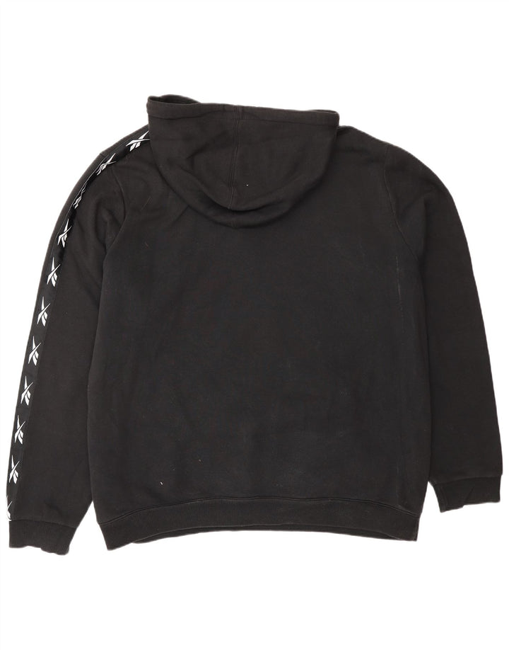 REEBOK Jersey con capucha gráfico para hombre XL Algodón negro