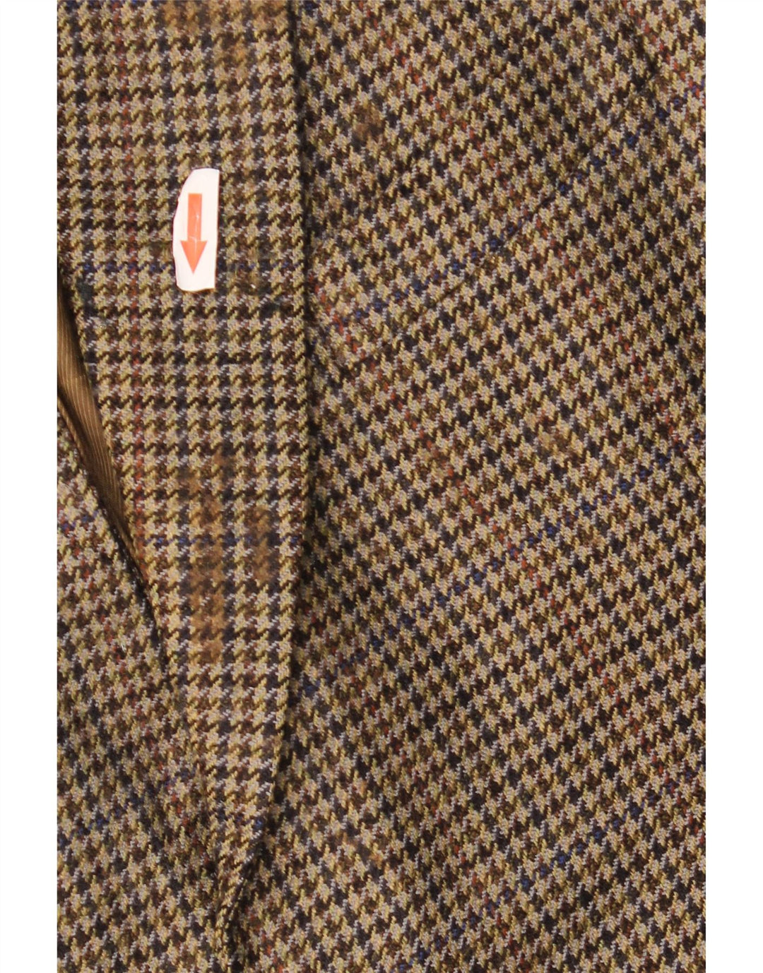 MARKS & SPENCER Chaqueta tipo blazer de 2 botones para hombre UK 42 Large Khaki Houndstooth