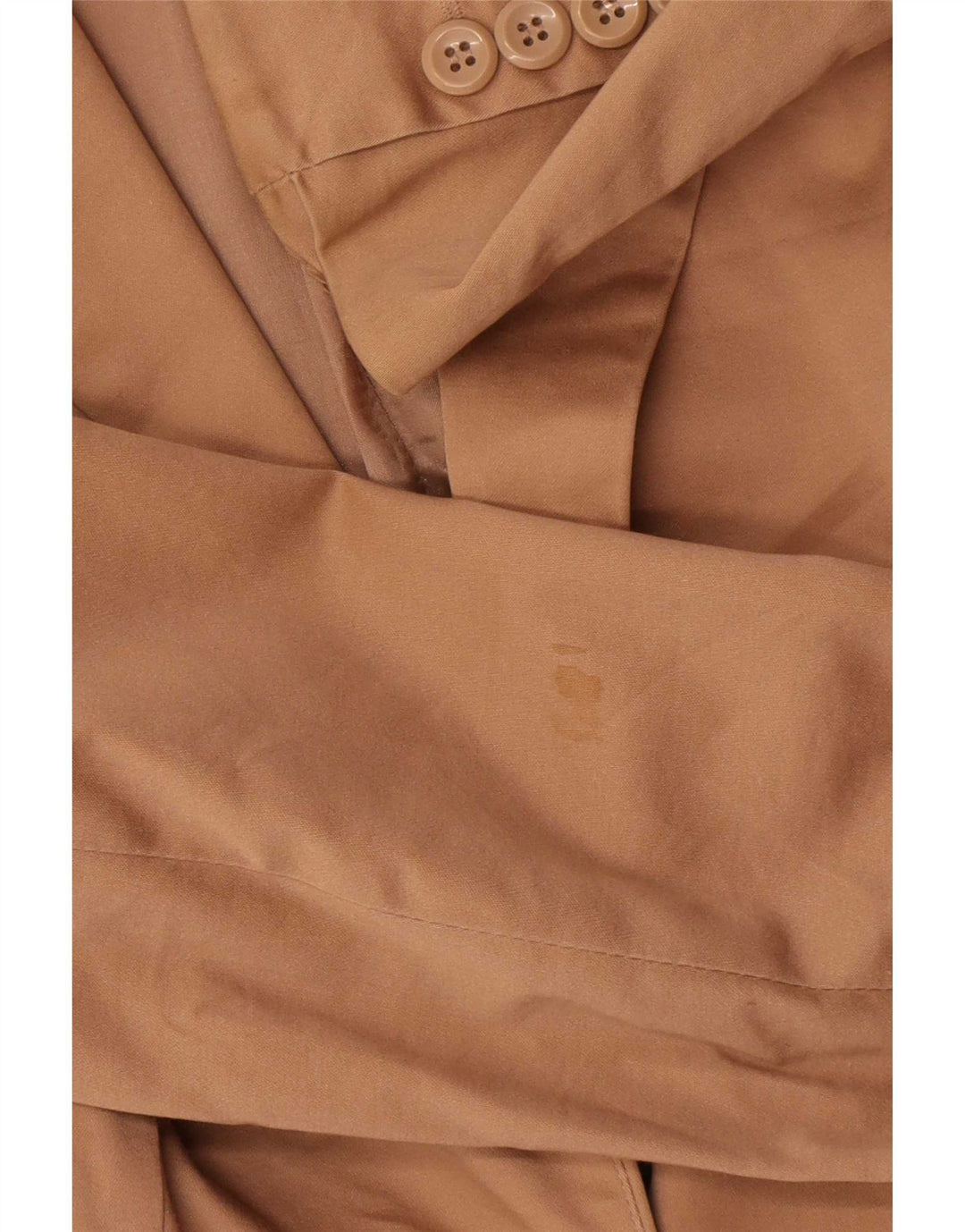 Zara Mujer Chaqueta Blazer De 1 Botón EU 38 Small Marrón Algodón