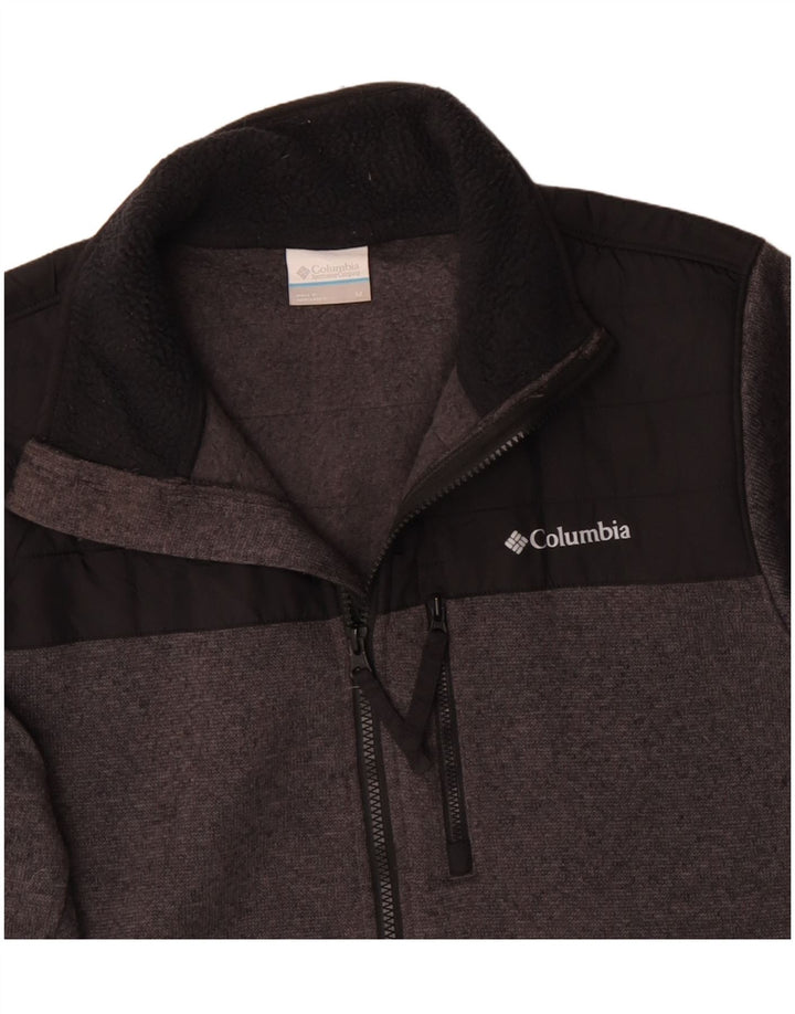 Columbia Chaqueta superior de chándal para hombre Poliéster color block en gris medio