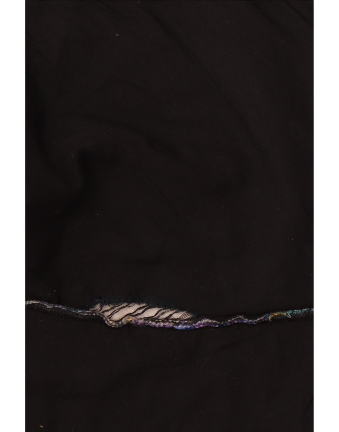 Vintage mujer chaleco abierto Reino Unido 12 medio negro floral