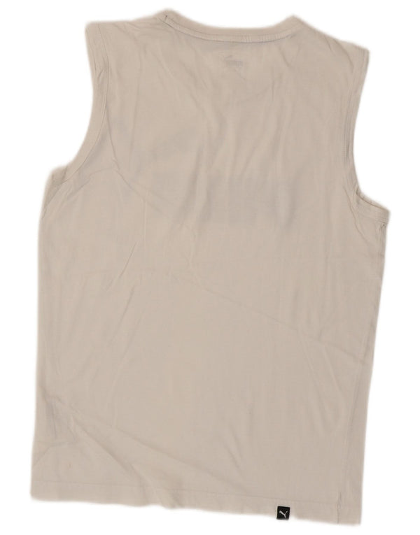 Puma Hombre Gráfico Chaleco Top Pequeño Blanco