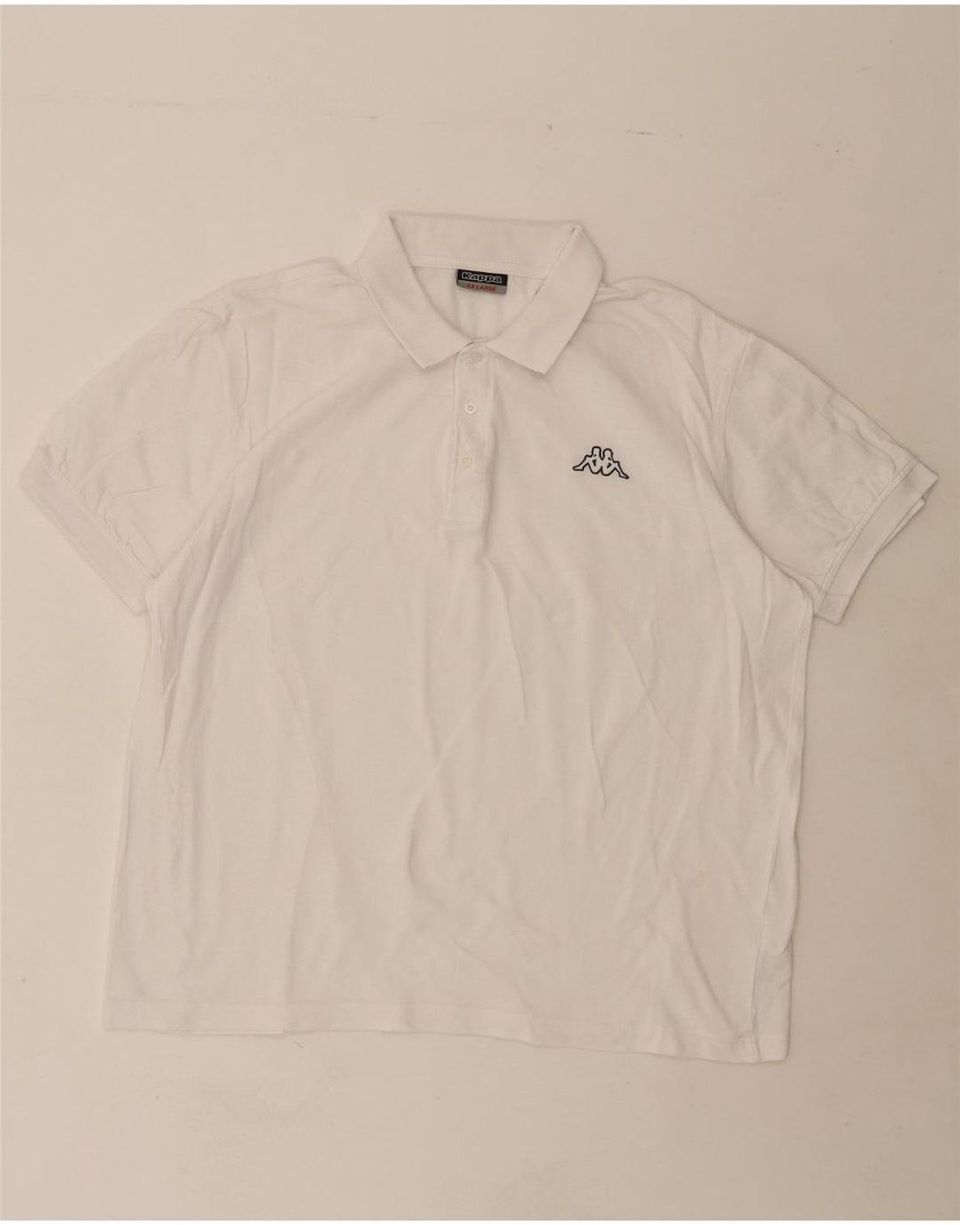 KAPPA Mens Polo Shirt 2XL White Cotton Vintage Kappa and Second-Hand Kappa from Messina Hembry 