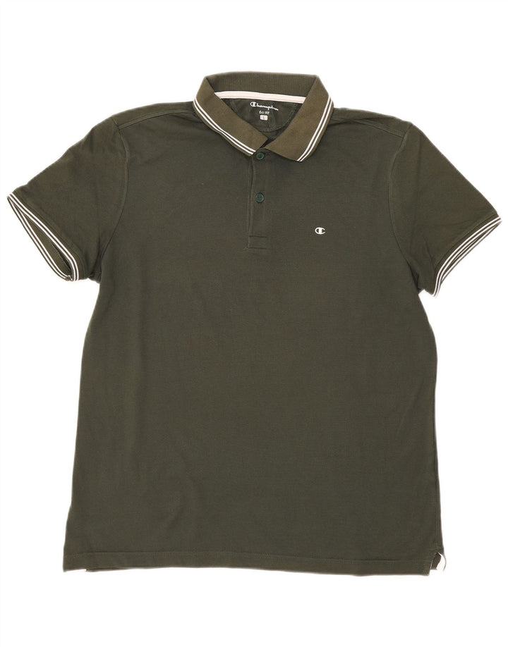 Champion Polo Easy Fit para hombre, talla grande, color caqui