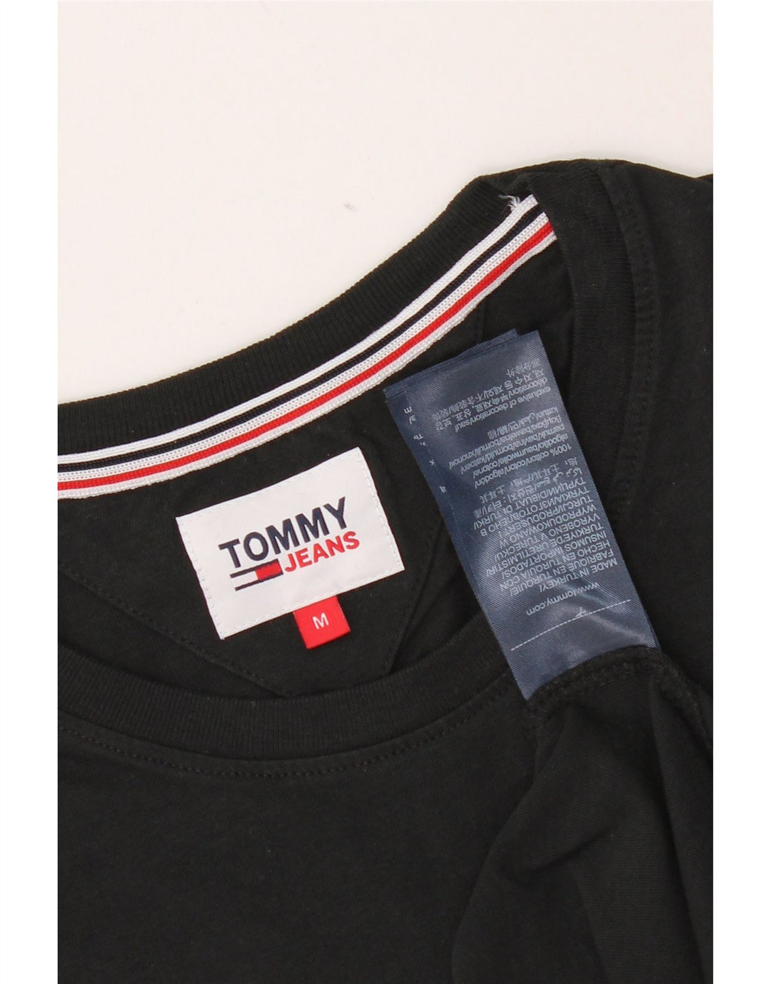 Camiseta Tommy Hilfiger Hombre Top Medium Negro Algodón