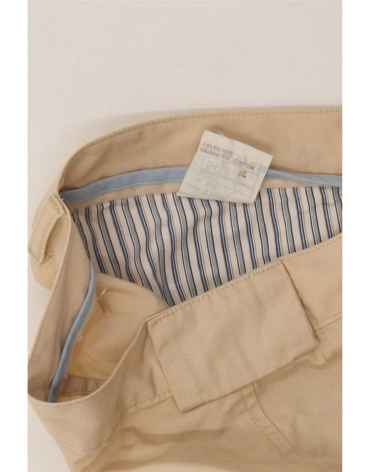 Mash Pantalón chino para hombre W36 L34 Algodón beige