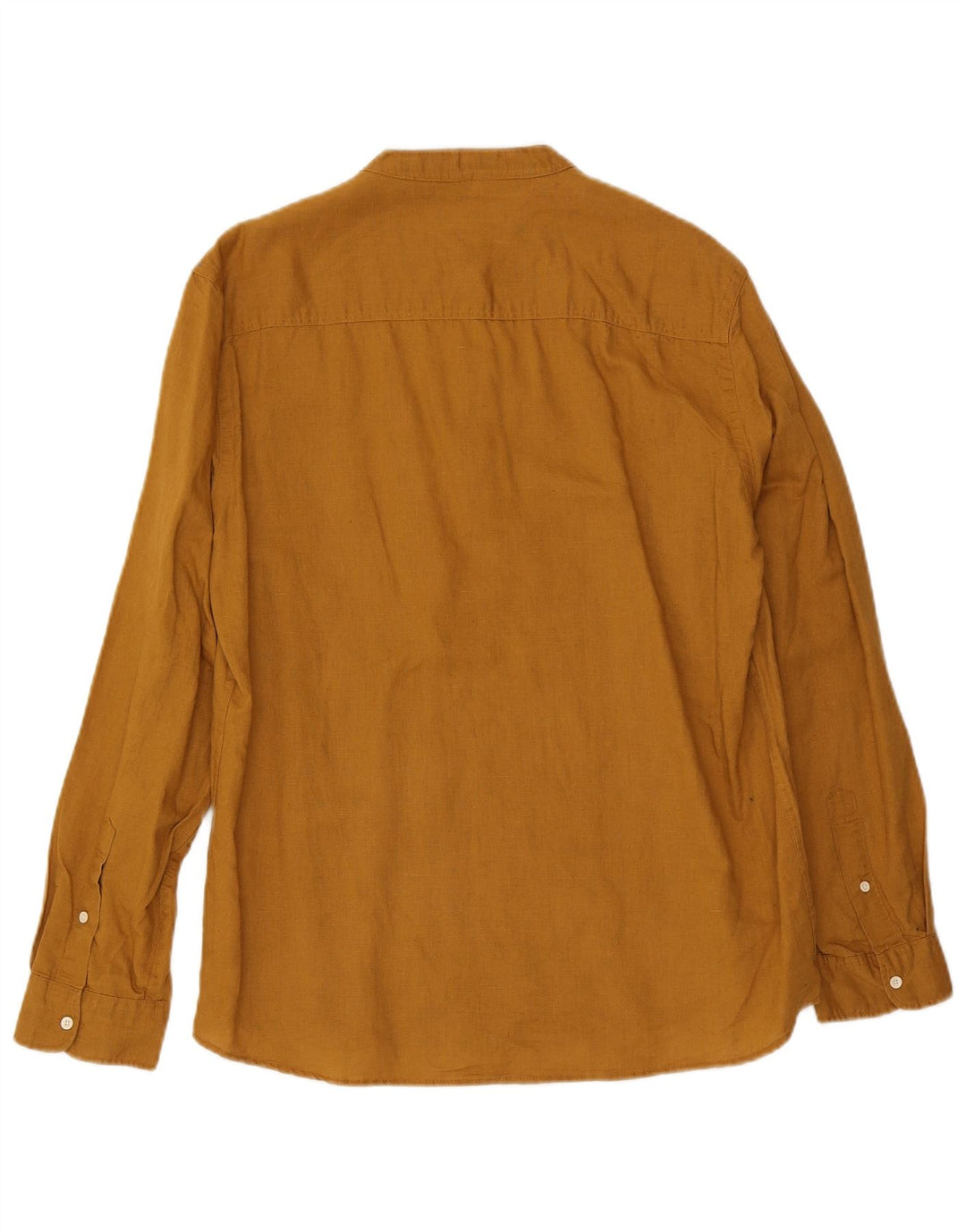 Zara Hombre Jersey Camisa Grande Lino Marrón