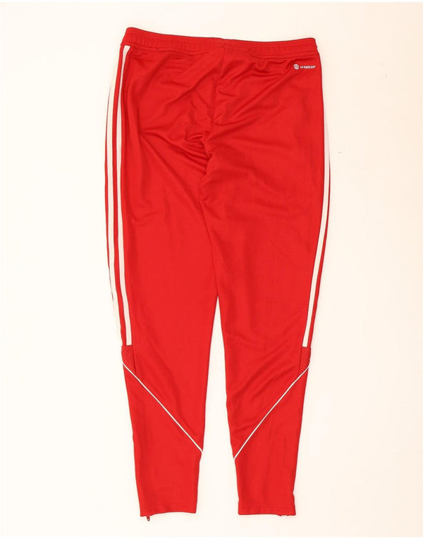 Adidas Pantalones de chándal Aeroready de corte regular para mujer, talla 40, color rojo medio