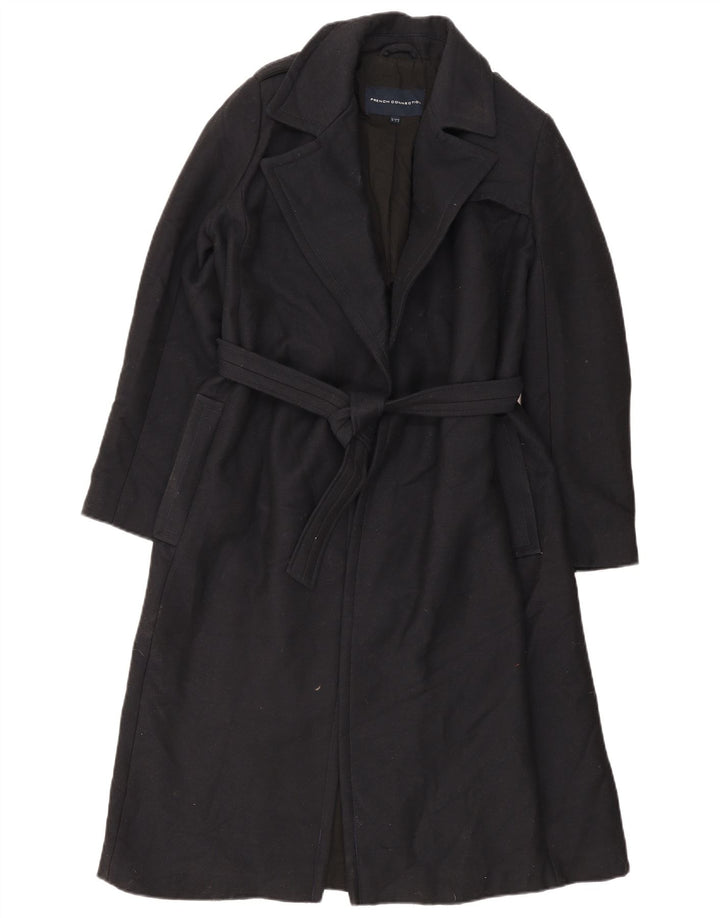 French Connection Abrigo extragrande para mujer UK 10 Pequeño Poliéster negro