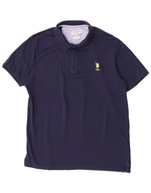 Asociación de Polo de EE. UU. Camisa Slim Hombre XL Azul Marino Algodón