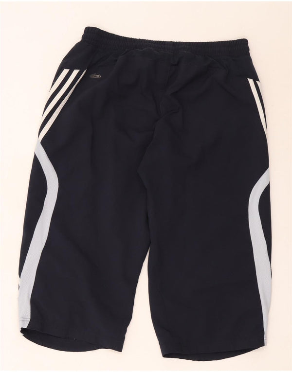 Adidas - Bermudas deportivas para hombre (talla grande), color azul marino, poliéster