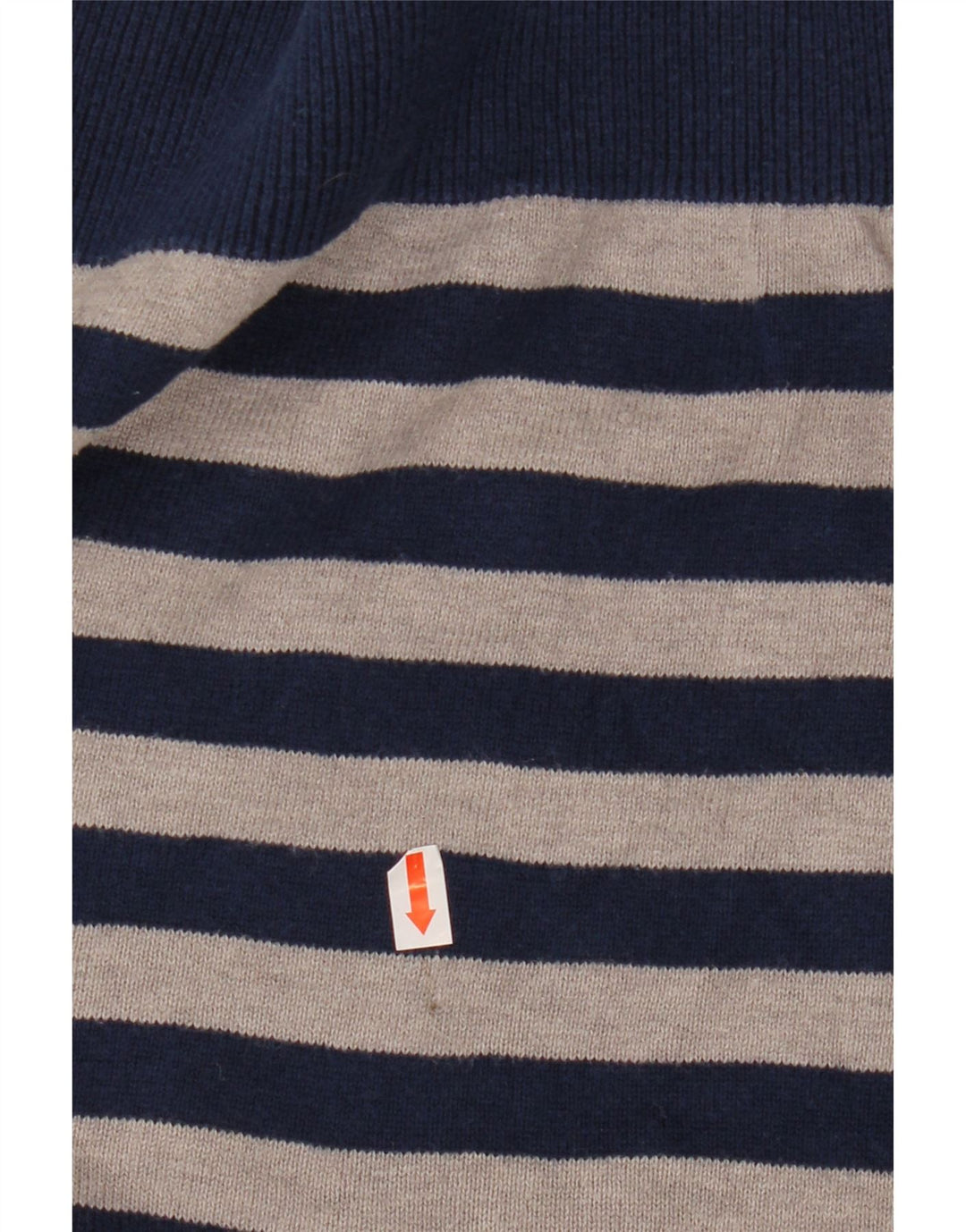 ADIDAS Jersey con cuello en V para hombre pequeño algodón a rayas azul marino