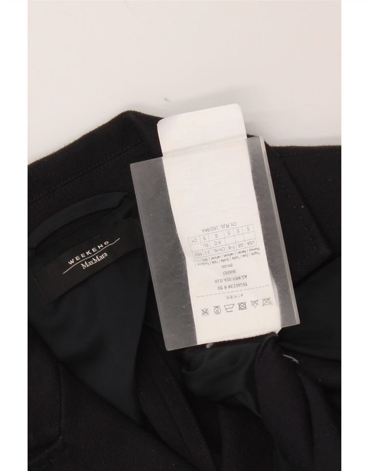 Max Mara Chaqueta tipo blazer con doble botonadura de fin de semana para mujer UK 10 Small Azul marino