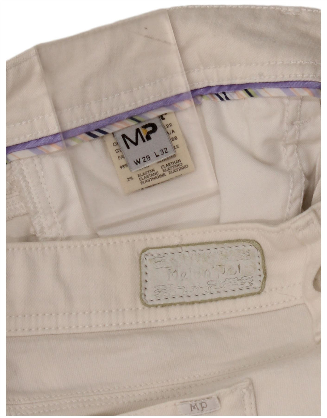 MELTIN' POT Vaqueros pitillo para mujer W29 L32 Algodón blanco