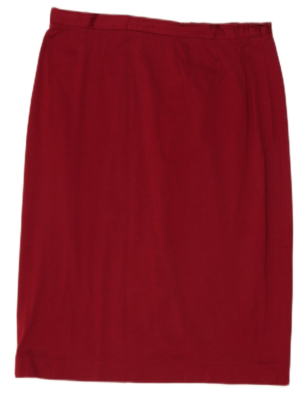 Luisa Spagnoli Falda lápiz para mujer IT 48 XL W34 Borgoña