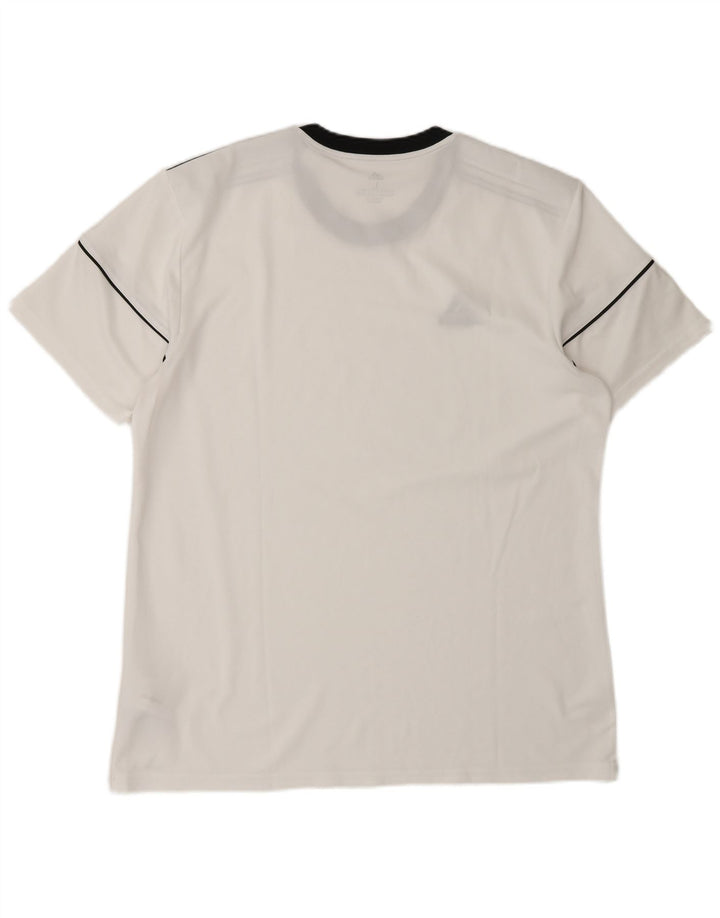 Adidas Mens Climalite Camiseta Top Grande Poliéster Blanco