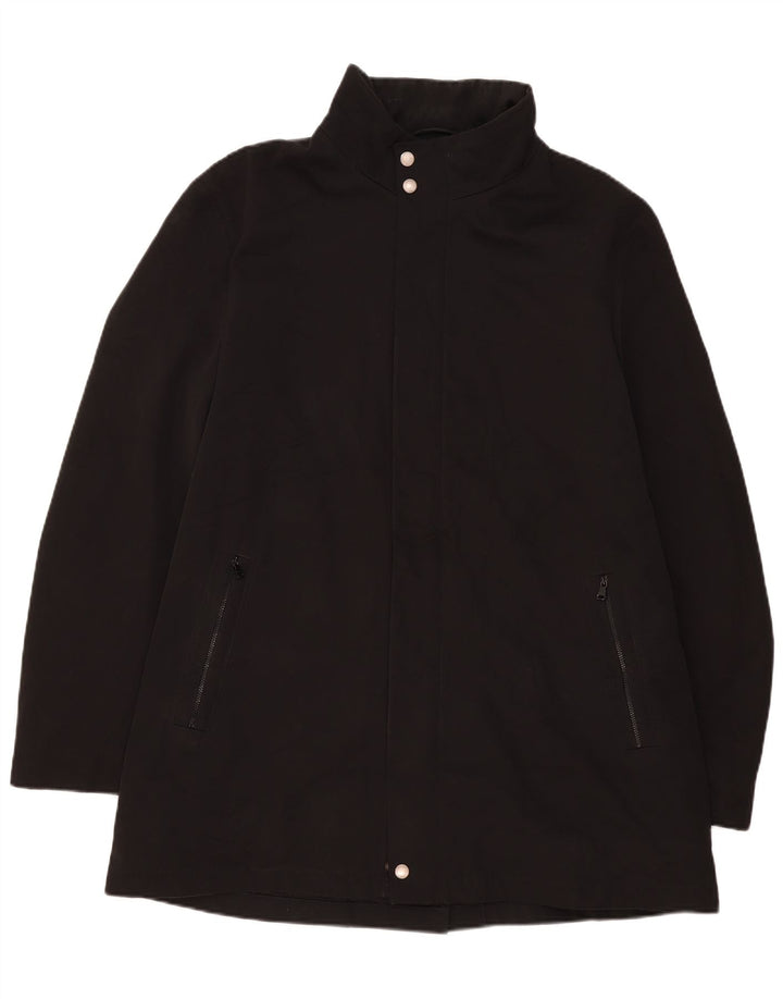 Hugo Boss Abrigo para hombre EU 56 3XL Negro Poliéster
