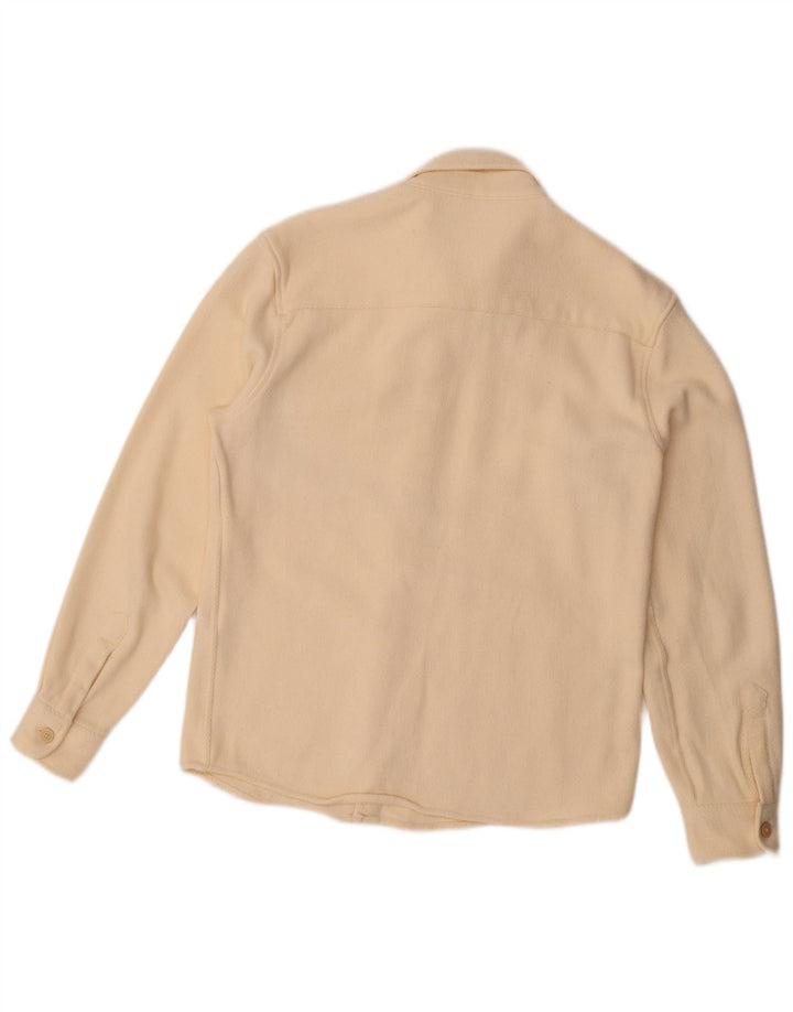 Zara Hombre Camisa Sobrecamisa Franela Poliéster Beige Medio