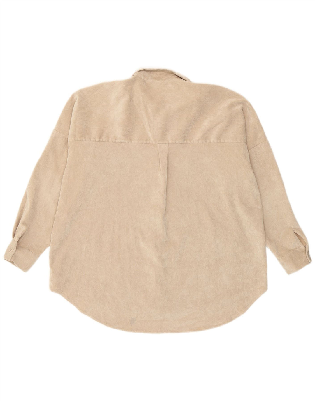Zara Mujer Camisa De Pana Extragrande UK 46 Large Beige