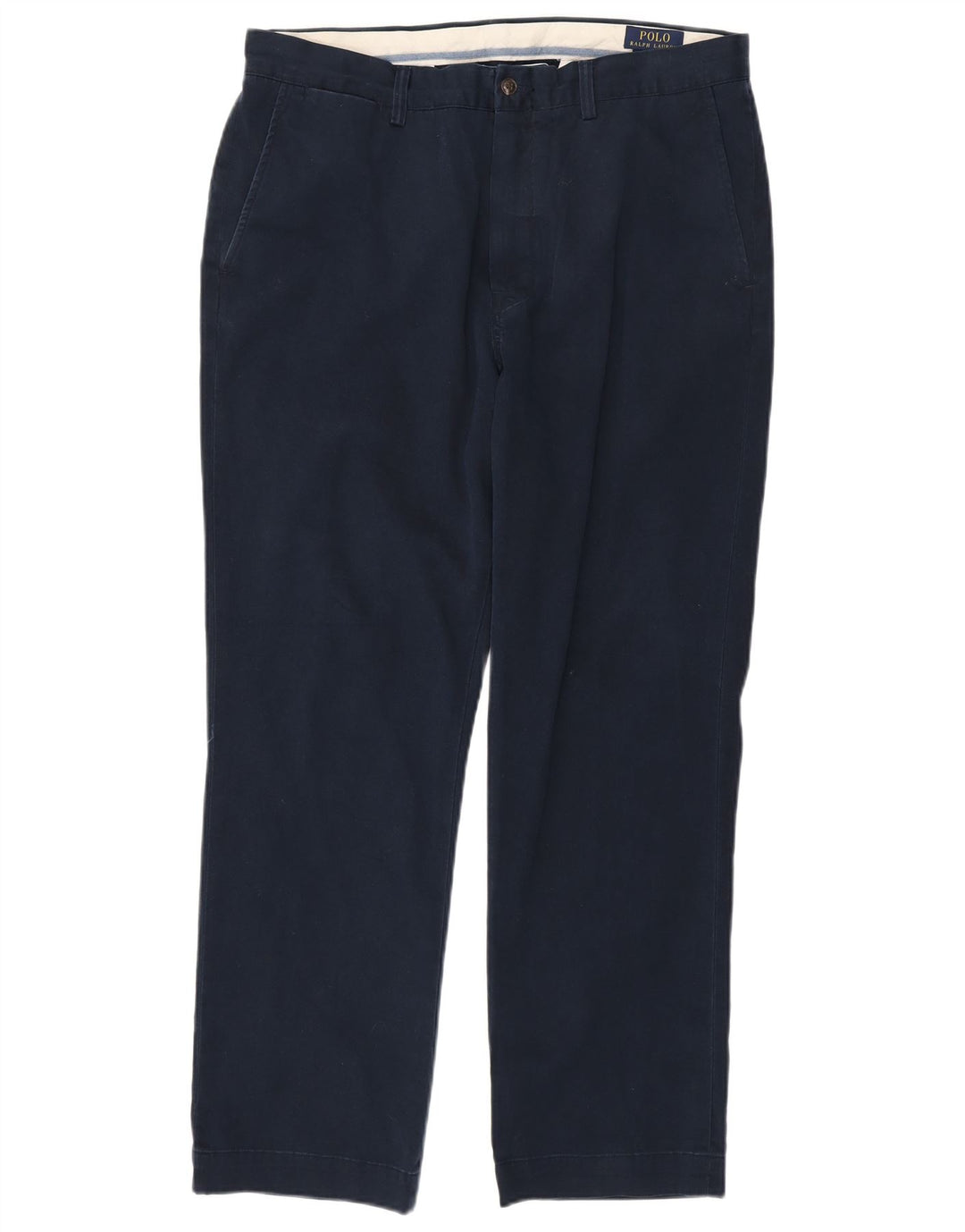 Polo Ralph Lauren Pantalones chinos rectos para hombre W35 L30 Algodón azul marino